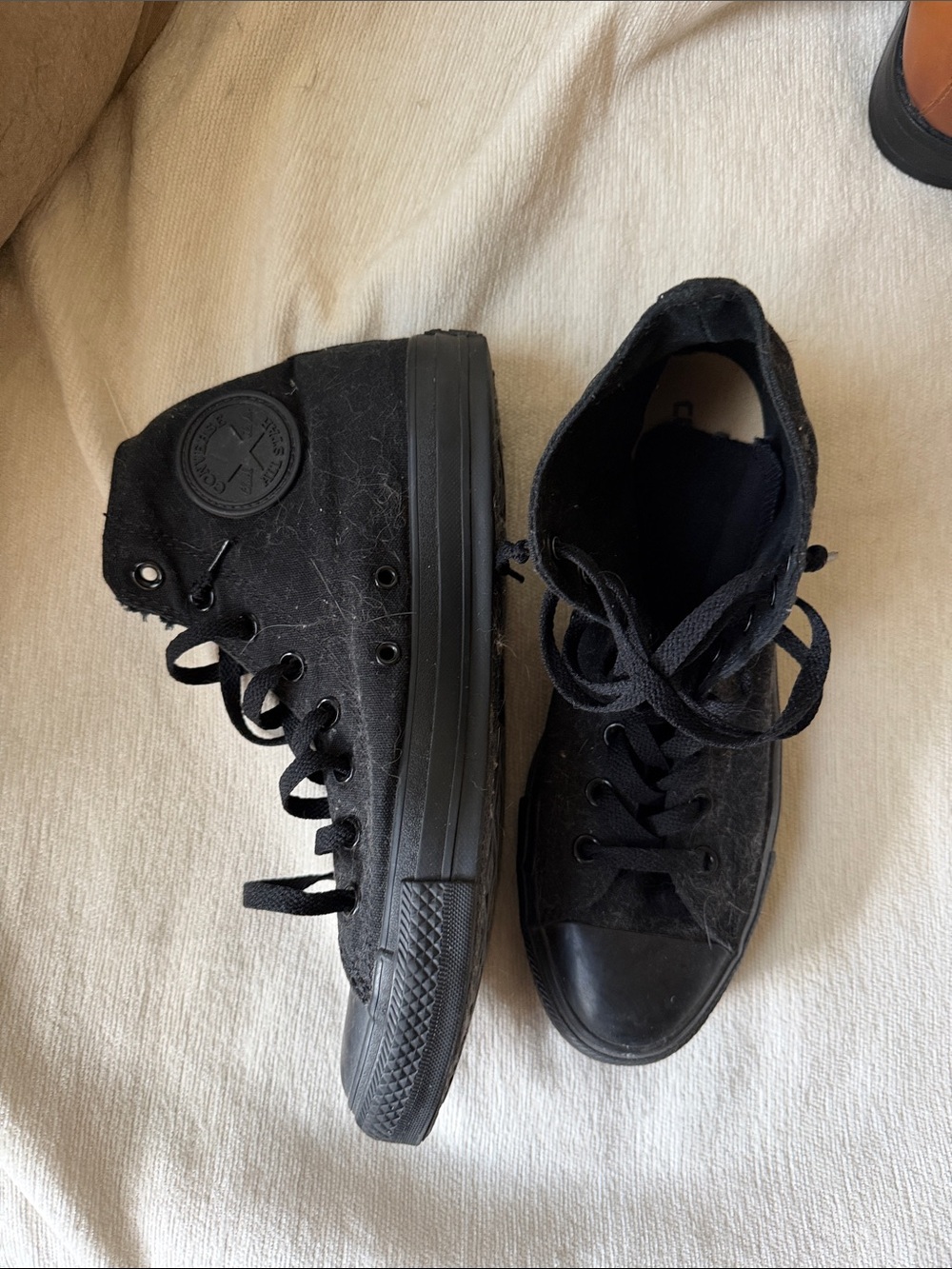 Converse Kids Black High-Top Canvas Sneakers